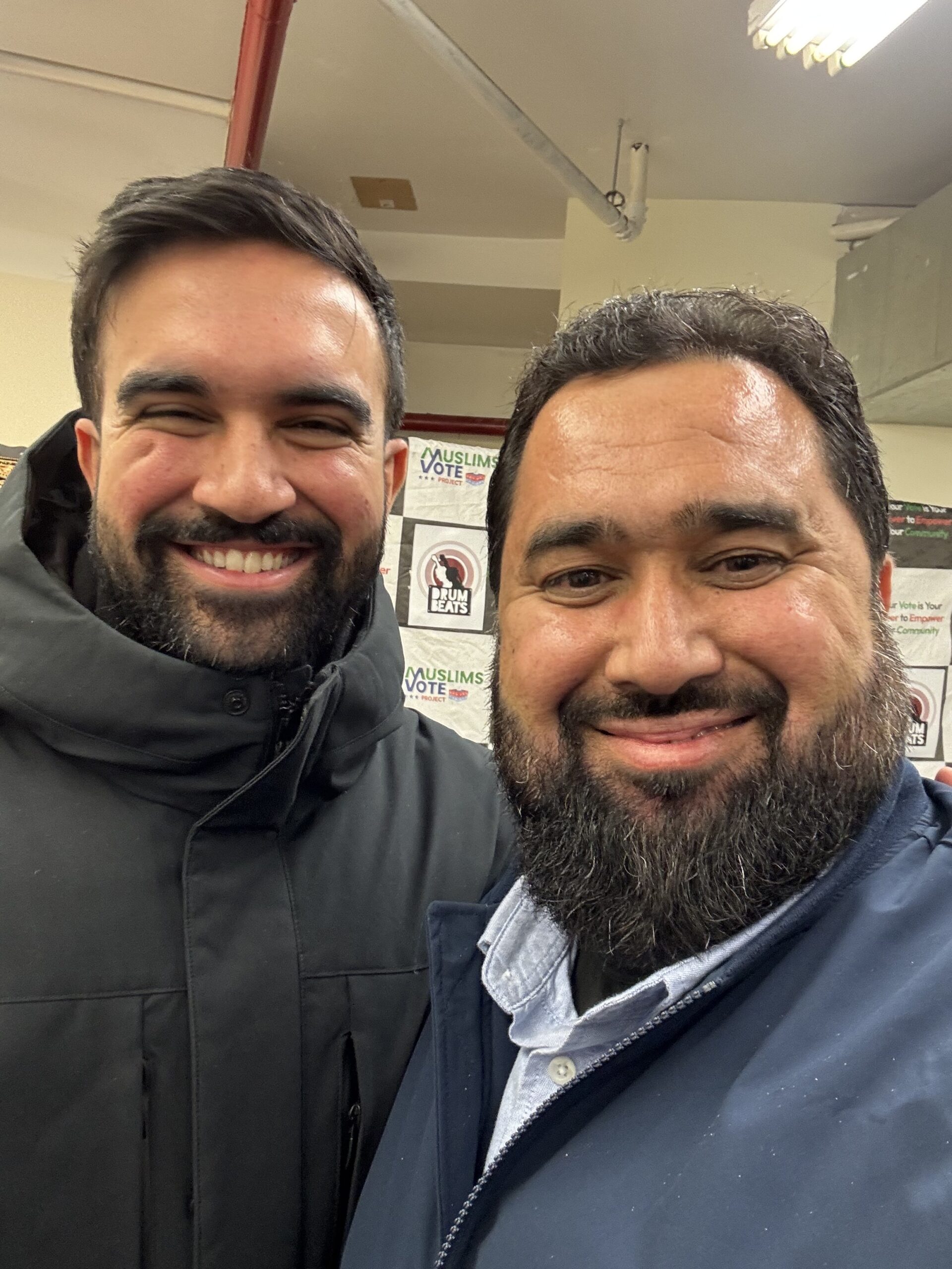 Shabir Ahmad and Zohran Mamdani in NYC